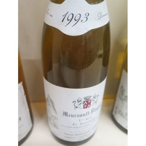 653 - Two bottles of Meursault Puligny Montrachet 1993 1er cru - Les Folatieres, two bottles of Meursault ... 