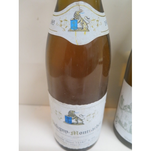 653 - Two bottles of Meursault Puligny Montrachet 1993 1er cru - Les Folatieres, two bottles of Meursault ... 