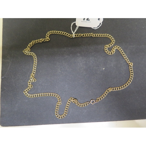 72 - A 9ct yellow gold chain - approx 65cm - weight approx 25.8 grams