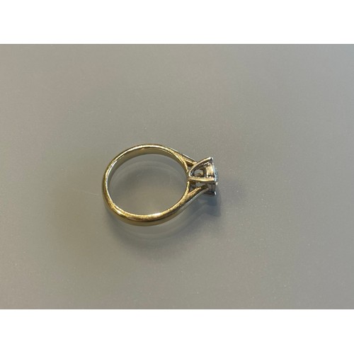 167 - A diamond solitaire ring set in 9ct yellow gold in an illusion setting - approx 0.25ct - ring size L... 