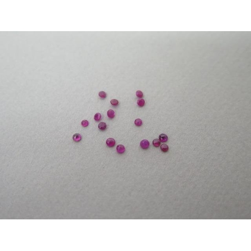 114 - A parcel of 1.44ct unmounted mixed round-cut rubies