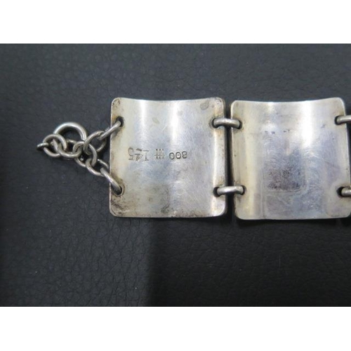 152 - A .925 silver money clip together with an .800 silver bracelet - total weight approx 1.7 troy oz