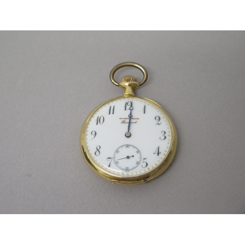 234 - An 18ct yellow gold (hallmarked) Bornand pocket watch, double case, approx 48mm - working in the sal... 