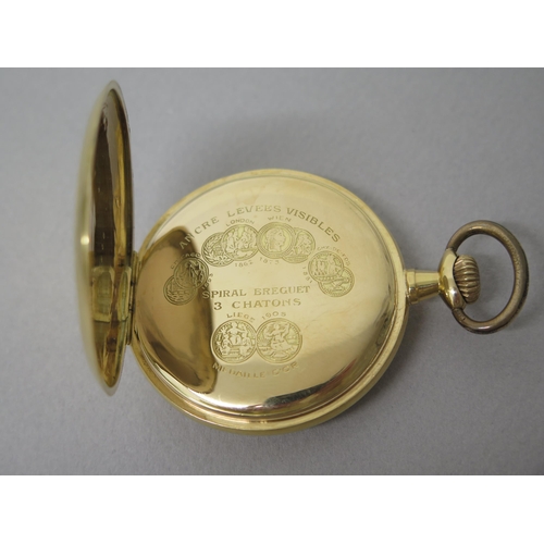 234 - An 18ct yellow gold (hallmarked) Bornand pocket watch, double case, approx 48mm - working in the sal... 