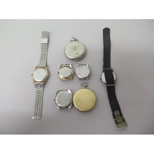 239 - Assorted watches - Zenith Sporto, steel case, approx 33mm, Sub seconds dial - working in the saleroo... 