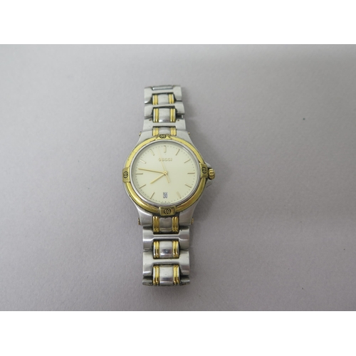 245A - A ladies Maurice Lacroh quartz gold plated bracelet watch - round case 25mm with mother of pearl dia... 