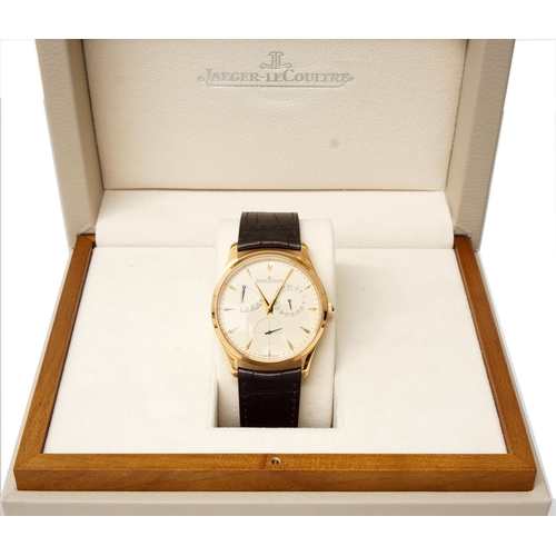 250 - A superb gents 18ct rose gold Jaeger LeCoultre Master Reserve Automatic wristwatch with sub dials an... 