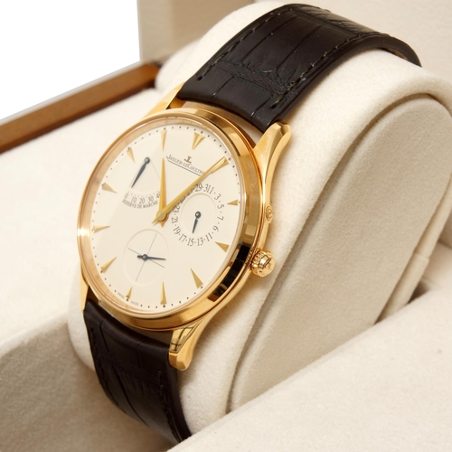 250 - A superb gents 18ct rose gold Jaeger LeCoultre Master Reserve Automatic wristwatch with sub dials an... 