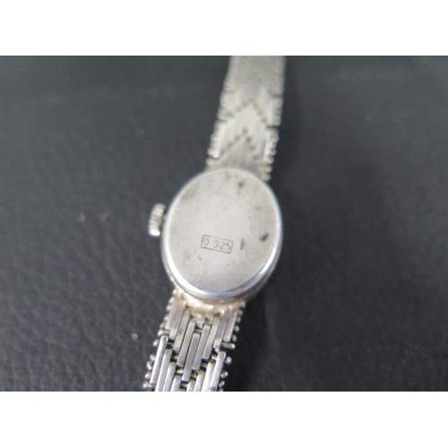 254 - A sterling silver ladies dress watch - approx weight 23.38 grams in total