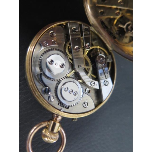 261 - An 18ct gold open face keyless pocket watch - the 40mm dial with Roman numerals, seconds subsidiary,... 