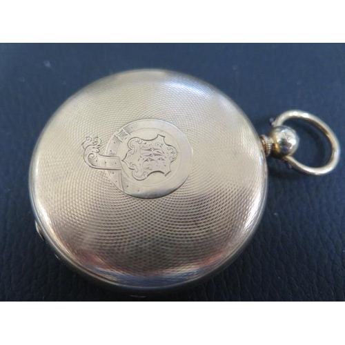 263 - An 18ct gold key wound hunting cased pocket watch, Chester 1855, the movement signed JR Cameron, 54 ... 