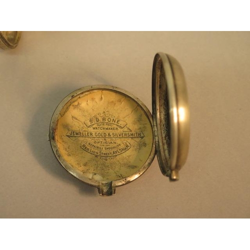 266 - A silver cased verge pocket watch and case (movement for parts) approx 6cm diameter, with a silver w... 