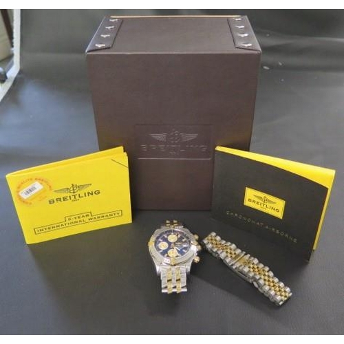 276 - A gents steel and gold Breitling Chronomat Evolution Automatic Chronograph bracelet watch 'A13356' w... 