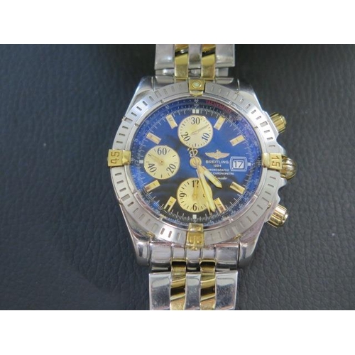 276 - A gents steel and gold Breitling Chronomat Evolution Automatic Chronograph bracelet watch 'A13356' w... 