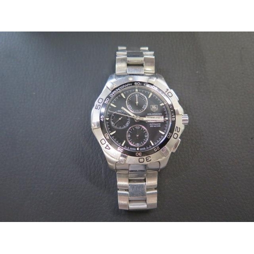 278 - A gents Tag Heuer Aquaracer stainless steel day/date chronograph automatic bracelet watch ref CAF 20... 