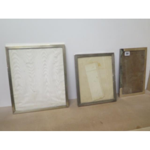 285 - Two silver mounted photograph frames, Birmingham and London 1915 and a silver example, stamped Sterl... 