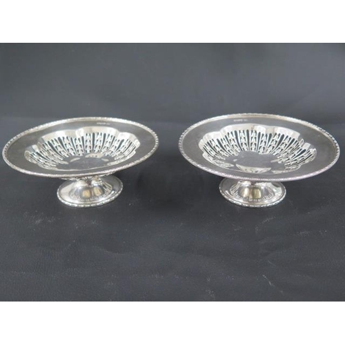 288 - A pair of Edwardian Mappin & Webb cast silver bonbon dishes hallmarked Sheffield 1912 - good overall... 