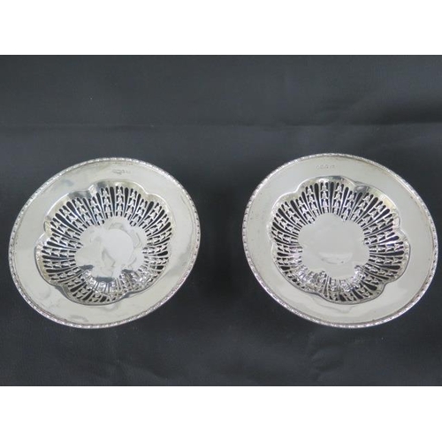 288 - A pair of Edwardian Mappin & Webb cast silver bonbon dishes hallmarked Sheffield 1912 - good overall... 