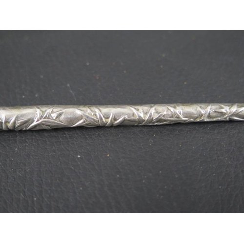 299 - A Chinese late 19th/early 20th century export silver dip-pen - Wang Hing & Co Hong Kong - cylindrica... 