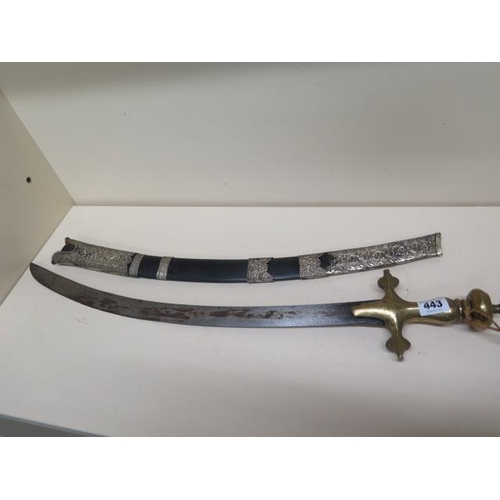 443 - A Russian Talwar and scabbard