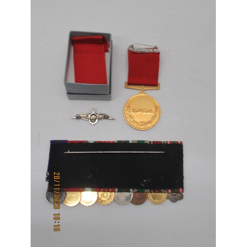 452 - Oman Long Service & Good Conduct Medal with Sultan of Oman Airforce miniature dress Medal set of eig... 