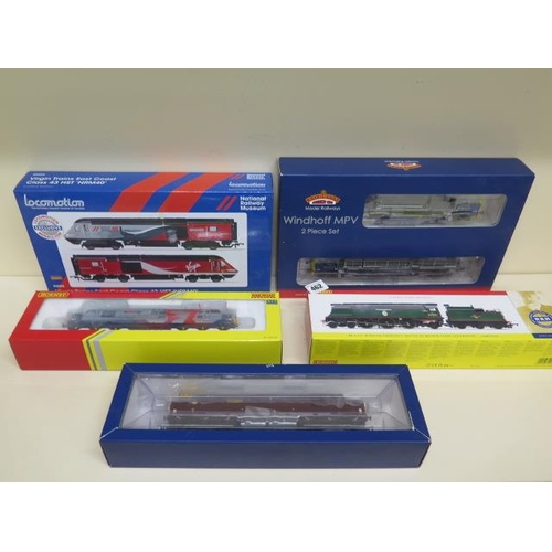 462 - Five boxed models including Locomotion Virgin 125, Bachman Branchline 32-395, Bachman Windhoff MPV, ... 