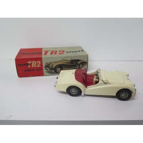 463 - Triumph TR2 Sports electric toy 1/18th scale by Victory Industries Surrey - original box etc - in go... 