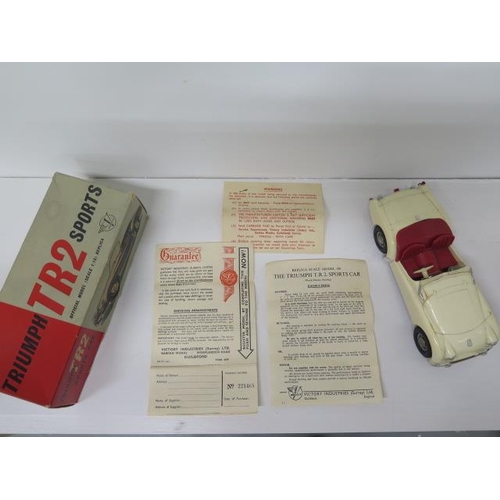 463 - Triumph TR2 Sports electric toy 1/18th scale by Victory Industries Surrey - original box etc - in go... 