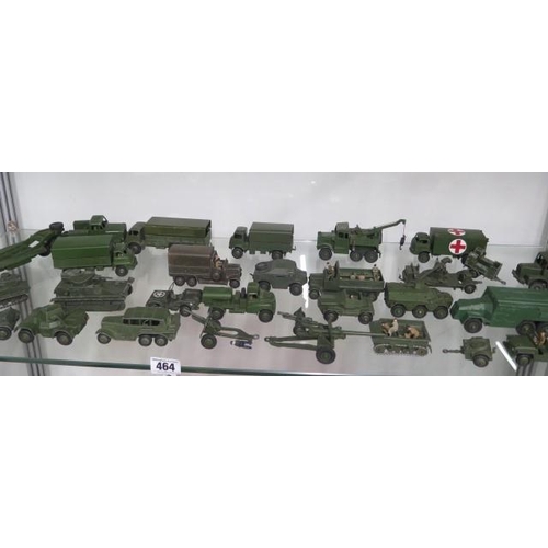 464 - Dinky Military items to include trucks, artillery - all in good condition for their age