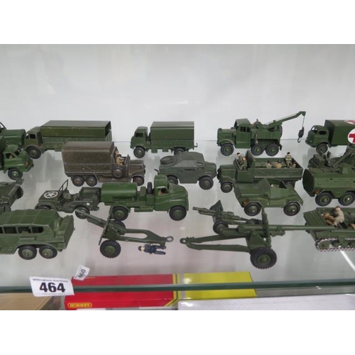 464 - Dinky Military items to include trucks, artillery - all in good condition for their age