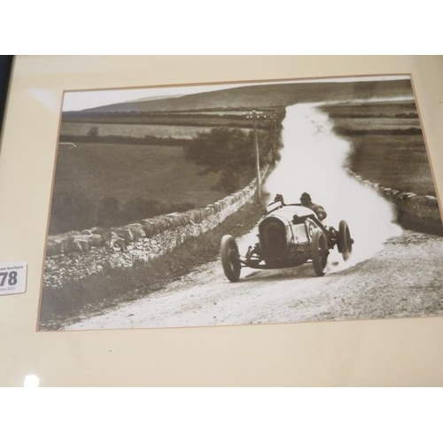 478 - Assorted motor racing prints and photographs - 6 in total including La Mans 1930