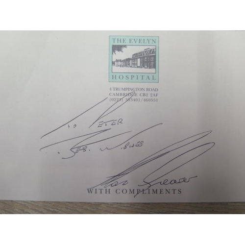 484 - Autographs of George Best and Wilf Mc Guinness on a menu of a Sporting Luncheon 1993 - Fred Truemann... 