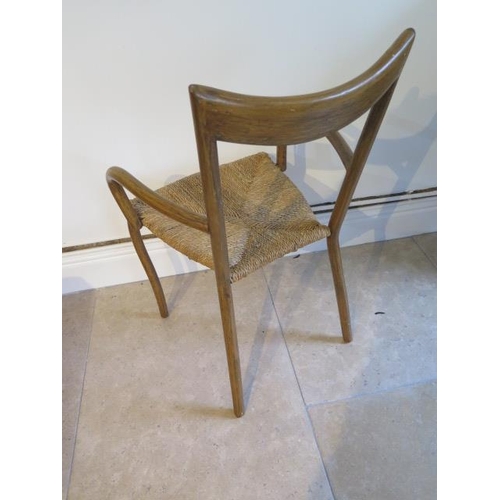 504 - 'The Conran Shop' armchair with wicker seat, bought in 2004 with original receipt - sabre front legs... 