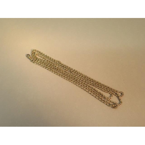 85 - A 9ct yellow gold (hallmarked and tested) continuous link chain - approx 160cm - weight approx 37.2 ... 