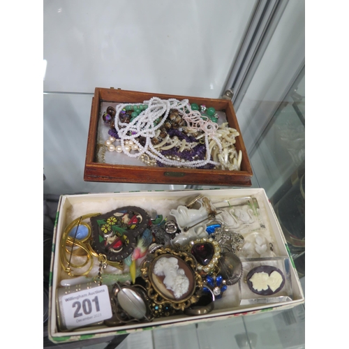 201 - A large collection of costume jewellery