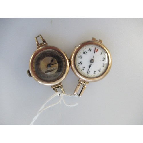 255 - Two 9ct gold dress watches, circa 1930 - approx weight 29.37 grams in total