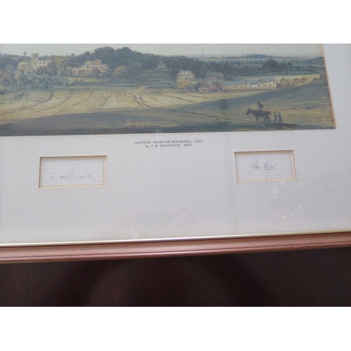 476 - A Limited Edition print signed by John Major and Lord Renton of Glatton Village