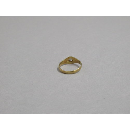 172 - An 18ct yellow gold (hallmarked) single stone diamond ring size N - approx weight 3 grams