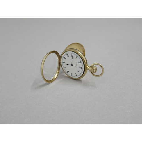 236 - A 10ct yellow gold (hallmarked) Elgin fob watch, double cased - 32mm - good condition and working in... 