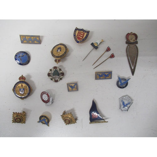 220 - Assorted enamel badges, pins etc (19)