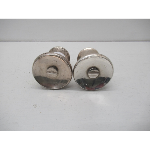 294 - A pair of silver salt and pepper shakers, Birmingham 1911, approx 7cm, approx 3.2 troy oz