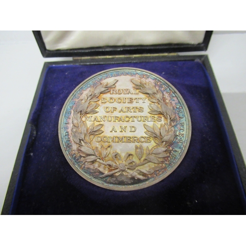 321 - Royal Society of Arts, Manufacturers and Commerce 1910 - a silver medal awarded to George Hanse Jack... 