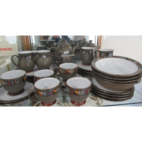 367 - A Denby Marrakesh four place dinner and coffee service, 32 pieces in total, good condition