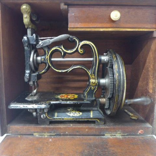 380 - A Charles Raymond's Family chain stitch sewing machine retailed by JG Weir circa 1867 - in good cond... 