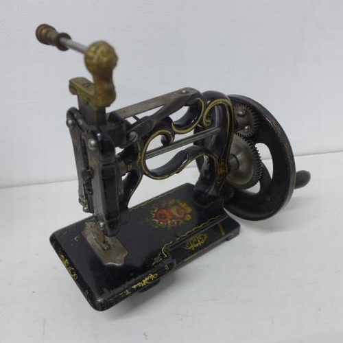 380 - A Charles Raymond's Family chain stitch sewing machine retailed by JG Weir circa 1867 - in good cond... 