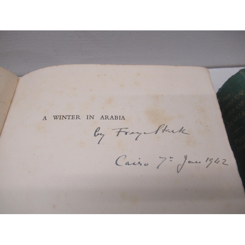 393 - Three books - Freya Stark 'A Winter in Arabia' 1st Edition 1940 signed by author - Freya Stark 'The ... 