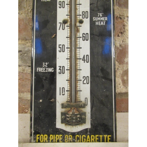 397 - A vintage enamel advertising fitting with barometer 'Nosegay. The Tobacco For Pipe or Cigarette - 61... 