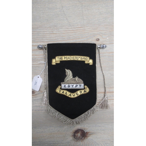 443 - A Junior Leaders Royal Armoured Corps banner/pennant - 60cm x 54cm with another