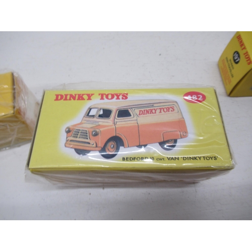 456 - Three 'Atlas' Dinky toy cars - Dinky 482, Bedford 10 cwt van, boxed and wrapped, excellent condition... 