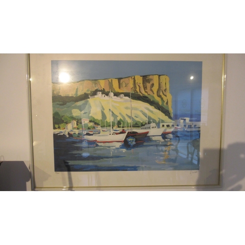 473 - An Emile Bellet signed limited edition giclee print, frame size 30cm x 30cm, together with a Fanch L... 